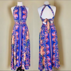 Jaase Blue Endless Summer Print Dress Medium